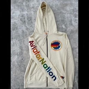 NWT Aviator Nation Hoodie - Vintage White